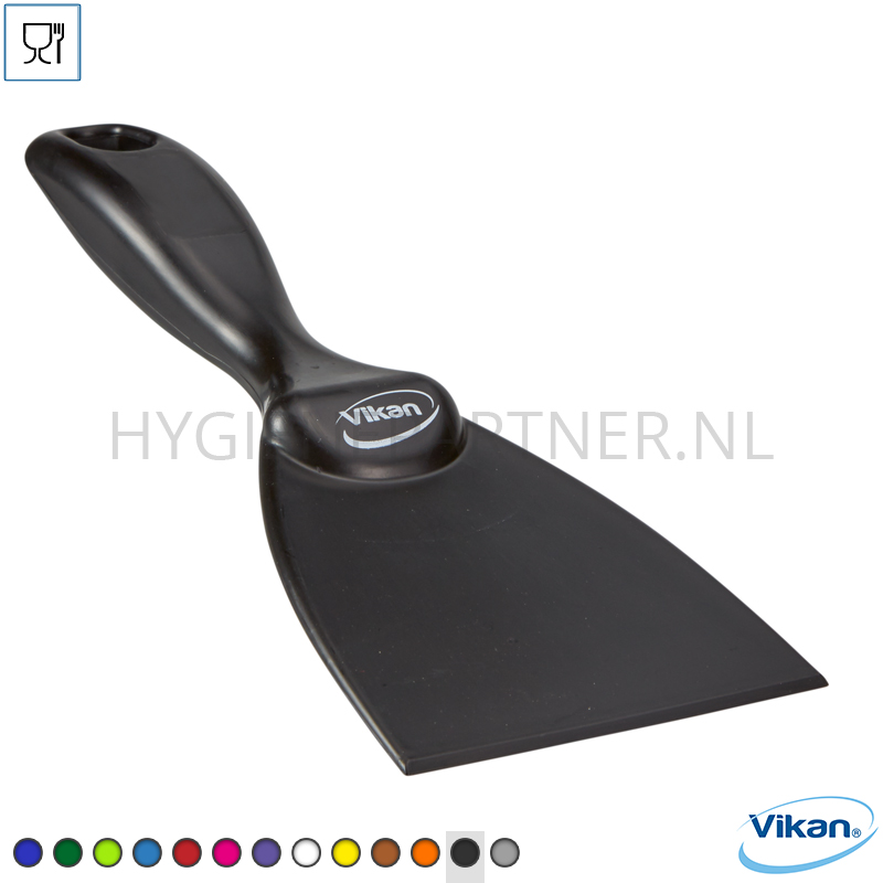 VK251002-90 Vikan 40609 handschraper ergonomisch polypropyleen 75 mm zwart