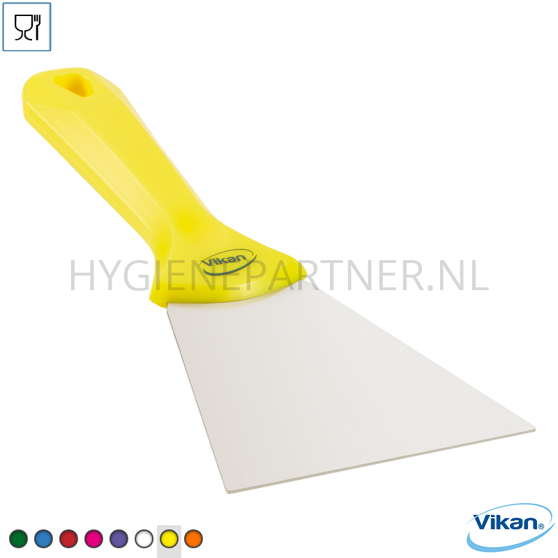 VK251010-60 Vikan 40096 handschraper polypropyleen met RVS blad 100 mm geel
