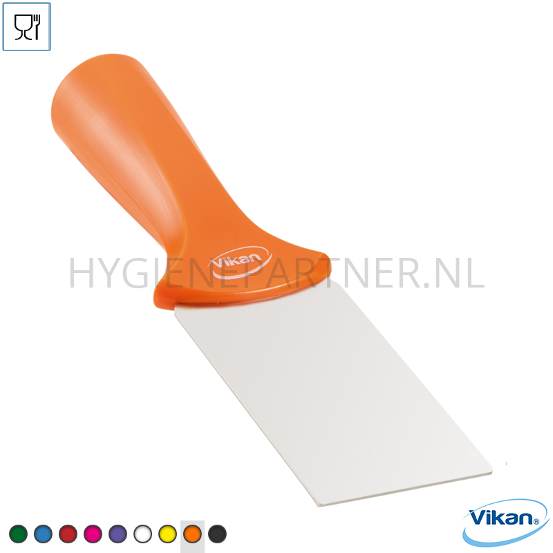 VK251011-70 Vikan 40107 schraper voor steel montage RVS blad 50 mm oranje